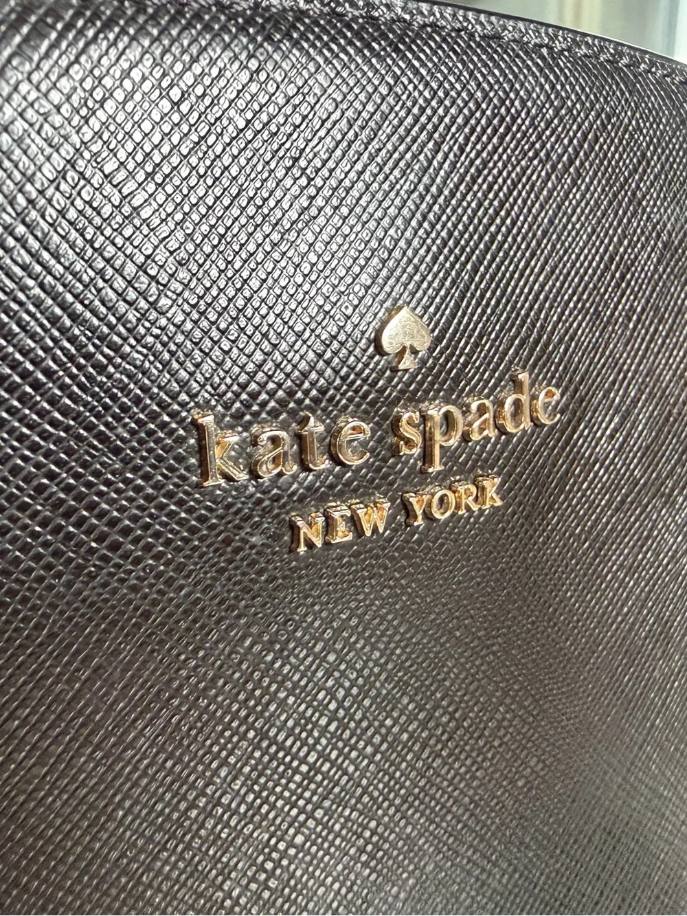 kate spade Black Perry Saffiano Leather Satchel with Detachable Strap